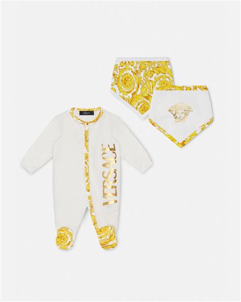 bavaglino neonato versace|Bavaglino Barocco Baby Blu,Stampa .